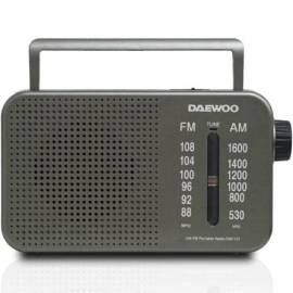 RADIO PORTÁTIL DAEWOO DW1121/CON CABLE/ A PILAS/ GRIS