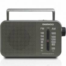 RADIO PORTÁTIL DAEWOO DW1121/CON CABLE/ A PILAS/ GRIS