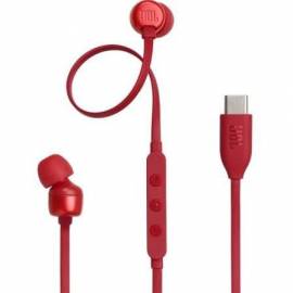 AURICULARES INTRAUDITIVOS JBL TUNE 310C/ CON MICRÓFONO/ ROJOS