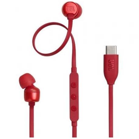 AURICULARES INTRAUDITIVOS JBL TUNE 310C/ CON MICRÓFONO/ ROJOS