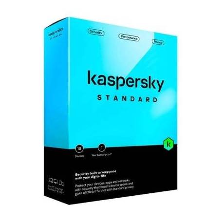 ANTIVIRUS KASPERSKY STANDARD/ 10 DISPOSITIVOS/ 1 AÑO
