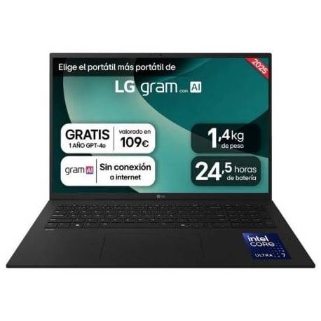 PORTÁTIL LG GRAM 17Z90TL-G.AU88BN INTEL CORE ULTRA 7-258V/ 32GB/ 1TB SSD/ 17'/ WIN11