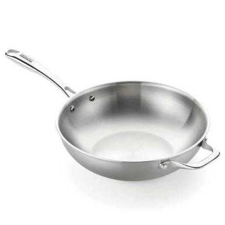 SARTÉN MONIX WOK PLANET INOX M212028/ Ø28CM/ ALUMINIO FUNDIDO/ APTA PARA INDUCCIÓN