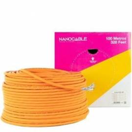 BOBINA DE CABLE SFTP PIMF AWG23 NANOCABLE 10.20.1700-100 CAT.7/ 100M/ NARANJA