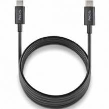 CABLE USB 2.0 TIPO-C NGS ZYRO 60W-1/ USB TIPO-C MACHO - USB TIPO-C MACHO/ HASTA 60W/ 480MBPS/ 1M/ NEGRO