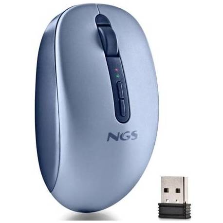 RATÓN ERGONÓMICO INALÁMBRICO NGS FOG DUAL FOGDUALBLUE SILENCIOSO/ HASTA 1600 DPI/ AZUL