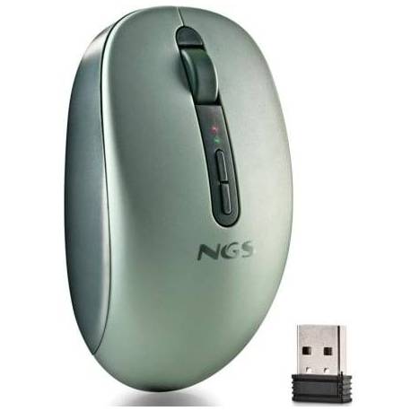 RATÓN ERGONÓMICO INALÁMBRICO NGS FOG DUAL FOGDUALGREEN SILENCIOSO/ HASTA 1600 DPI/ VERDE