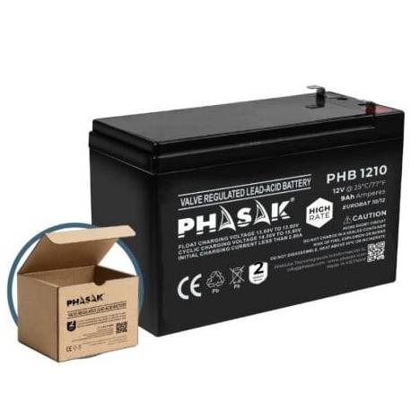 BATERÍA PHASAK PHB 1210 COMPATIBLE CON SAI/UPS PHASAK SEGÚN ESPECIFICACIONES