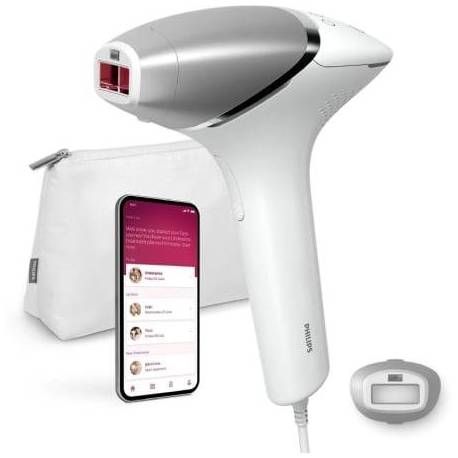 DEPILADORA DE LUZ PULSADA PHILIPS LUMEA IPL SERIE 8000 PRESTIGE/ CON CABLE/ INCLUYE 3 ACCESORIOS
