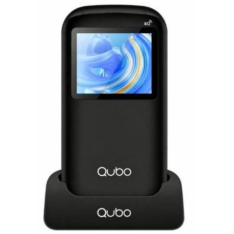 TELÉFONO MÓVIL QUBO P-190BKC 4G PARA PERSONAS MAYORES/ NEGRO