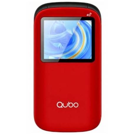 TELÉFONO MÓVIL QUBO P-190RD 4G PARA PERSONAS MAYORES/ ROJO