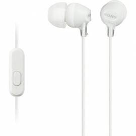 AURICULARES INTRAUDITIVOS SONY MDR-EX15AP/ CON MICRÓFONO/ JACK 3.5/ BLANCOS