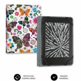 FUNDA PARA LIBRO ELECTRÓNICO SUBBLIM 1EC010 CLEVER EBOOK CASE 6' MARIPOSAS