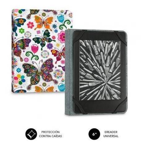 FUNDA PARA LIBRO ELECTRÓNICO SUBBLIM 1EC010 CLEVER EBOOK CASE 6' MARIPOSAS