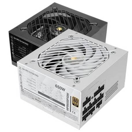 FUENTE DE ALIMENTACIÓN MARS GAMING MPB650PSI/ 650W/ VENTILADOR 12CM/ 80 PLUS GOLD/ BLANCA
