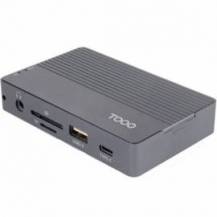 DOCKING USB TIPO-C TOOQ TQE-2242G/ RANURA SSD M.2/ 1XHDMI/ 1XRJ45/ 1XUSB/ 1XUSB TIPO-C/ 1XLECTOR TARJETAS/ 1X JACK 3.5/ 1XUSB