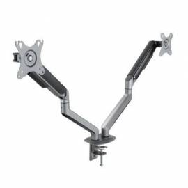 SOPORTE DE MESA PARA 2 MONITORES TOOQ DB4132TNR-G/ GIRATORIO/ INCLINABLE/ HASTA 9KG