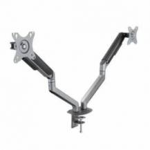 SOPORTE DE MESA PARA 2 MONITORES TOOQ DB4132TNR-G/ GIRATORIO/ INCLINABLE/ HASTA 9KG