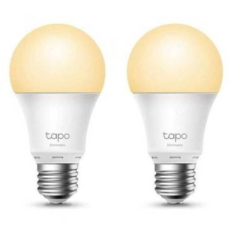 BOMBILLA INTELIGENTE TP-LINK TAPO L510E/ CASQUILLO E27/ 8.7W/ 806 LÚMENES/ 2700K/ PACK 2