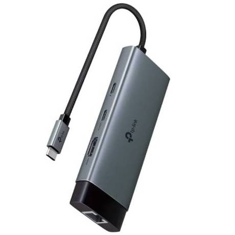 DOCKING USB TIPO-C TP-LINK UH6120C/ 1XUSB TIPO-C/ 2XUSB/ 1XHDMI 4K/ 1XRJ45/ 1XUSB TIPO-C PD/ GRIS