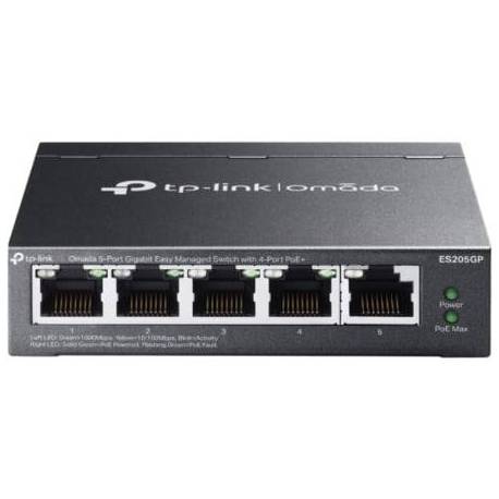 SWITCH TP-LINK OMADA ES205GP 5 PUERTOS/ RJ-45 10/100/1000/ POE+