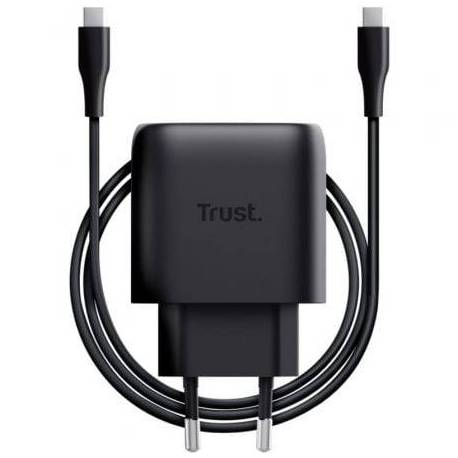 CARGADOR DE PARED GAN TRUST MAXO 45W COMPATIBLE CON SAMSUNG/ 1XUSB TIPO-C/ INCLUYE CABLE USB TIPO-C/ 45W