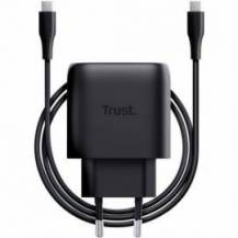CARGADOR DE PARED GAN TRUST MAXO 45W COMPATIBLE CON SAMSUNG/ 1XUSB TIPO-C/ INCLUYE CABLE USB TIPO-C/ 45W