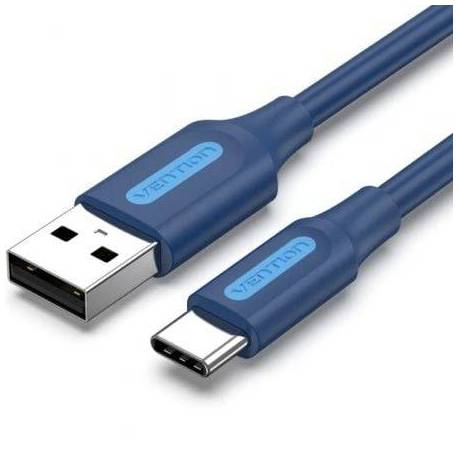 CABLE USB 2.0 TIPO-C VENTION COKLH/ USB TIPO-C MACHO - USB MACHO/ 480MBPS/ 2M/ AZUL