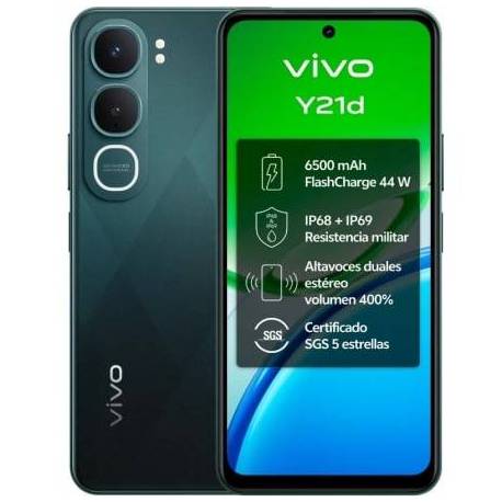 SMARTPHONE VIVO Y21D 4GB/ 128GB/ 6.68'/ VERDE