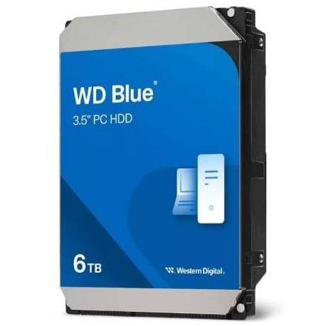DISCO DURO WESTERN DIGITAL WD BLUE PC DESKTOP 6TB/ 3.5'/ SATA III/ 256MB