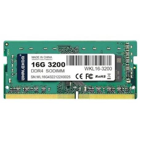 MEMORIA RAM WHALEKOM WK4SO32 16GB/ DDR4/ 3200MHZ/ 1.2V/ CL19/ SODIMM