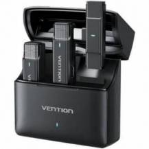 MICRÓFONO INALÁMBRICO CON CLIP VENTION NCAB0/ USB TIPO-C/ INCLUYE RECEPTOR/ 2 UNIDADES