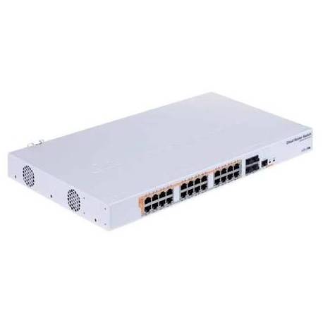 SWITCH MIKROTIK CRS328-24P-4S+RM/ 28 PUERTOS/ RJ45 10/100/1000/ SFP/ POE