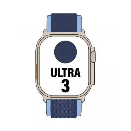 APPLE WATCH ULTRA 3/ GPS/ CELLULAR/ 49MM/ CAJA DE TITANIO NATURAL/ CORREA LOOP TRAIL AZUL/AZUL BRILLANTE S/M