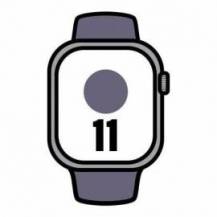 APPLE WATCH SERIES 11/ GPS/ 42MM/ PLATA/ CORREA DEPORTIVA NIEBLA LILA (M/L)