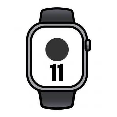 APPLE WATCH SERIES 11/ GPS/ CELLULAR/ 42MM/ GRIS ESPACIAL/ CORREA DEPORTIVA NEGRA (M/L)