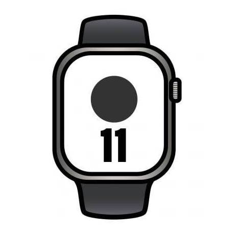 APPLE WATCH SERIES 11/ GPS/ CELLULAR/ 42MM/ TITANIO NATURAL/ CORREA DEPORTIVA NEGRA (M/L)
