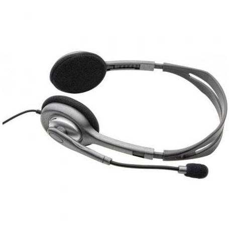 AURICULARES LOGITECH H110/ CON MICRÓFONO/ JACK 3.5/ PLATEADOS