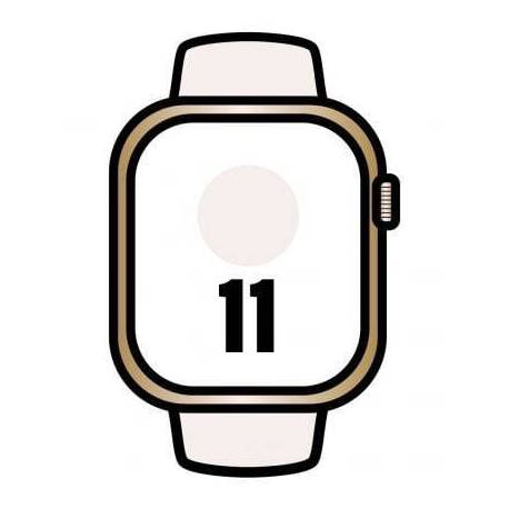 APPLE WATCH SERIES 11/ GPS/ CELLULAR/ 46MM/ TITANIO DORADO/ CORREA DEPORTIVA ROSA RUBOR M/L