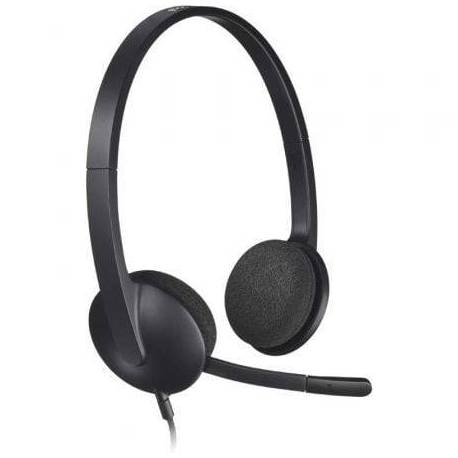 AURICULARES LOGITECH H340/ CON MICRÓFONO/ USB/ NEGROS