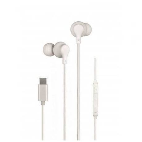 AURICULARES INTRAUDITIVOS DAEWOO DW2016/ CON MICRÓFONO/ USB TIPO-C/ BLANCOS