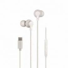 AURICULARES INTRAUDITIVOS DAEWOO DW2016/ CON MICRÓFONO/ USB TIPO-C/ BLANCOS