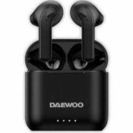 AURICULARES BLUETOOTH DAEWOO DW2020 CON ESTUCHE DE CARGA/ AUTONOMÍA 5H/ NEGROS
