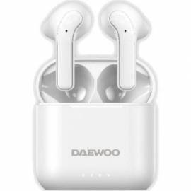 AURICULARES BLUETOOTH DAEWOO DW2021 CON ESTUCHE DE CARGA/ AUTONOMÍA 5H/ BLANCOS
