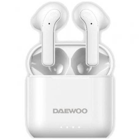 AURICULARES BLUETOOTH DAEWOO DW2021 CON ESTUCHE DE CARGA/ AUTONOMÍA 5H/ BLANCOS