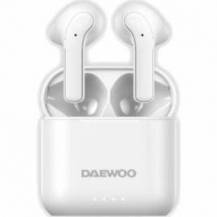 AURICULARES BLUETOOTH DAEWOO DW2021 CON ESTUCHE DE CARGA/ AUTONOMÍA 5H/ BLANCOS