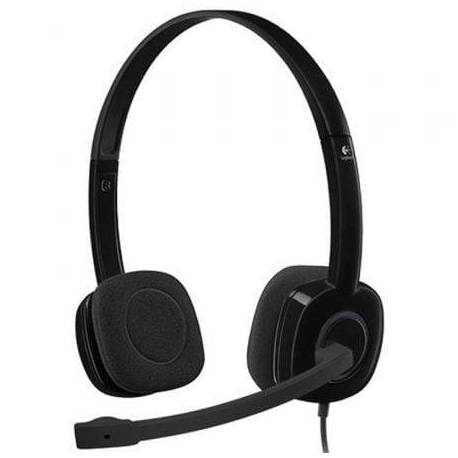 AURICULARES LOGITECH H151/ CON MICRÓFONO/ JACK 3.5/ NEGROS