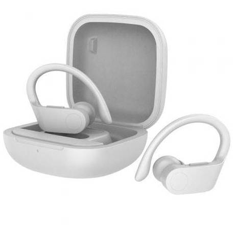 AURICULARES DEPORTIVOS BLUETOOTH DAEWOO DW2023 CON ESTUCHE DE CARGA/ AUTONOMÍA 5H/ BLANCOS