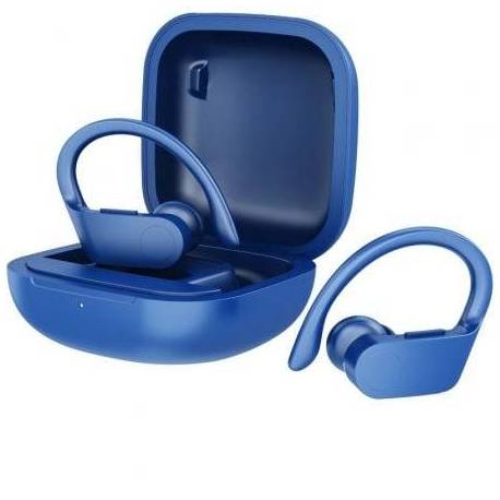 AURICULARES DEPORTIVOS BLUETOOTH DAEWOO DW2024 CON ESTUCHE DE CARGA/ AUTONOMÍA 5H/ AZULES