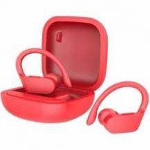 AURICULARES DEPORTIVOS BLUETOOTH DAEWOO DW2025 CON ESTUCHE DE CARGA/ AUTONOMÍA 5H/ ROJOS